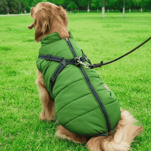 FurryKing™ Waterproof Winter Jacket with Built-in Harness