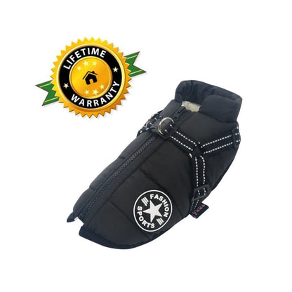 FurryKing™ Waterproof Winter Jacket with Built-in Harness