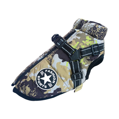 FurryKing™ Waterproof Winter Jacket with Built-in Harness