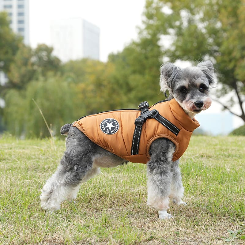 FurryKing™ Waterproof Winter Jacket with Built-in Harness