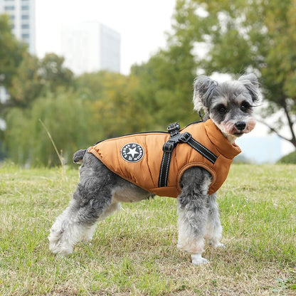 FurryKing™ Waterproof Winter Jacket with Built-in Harness