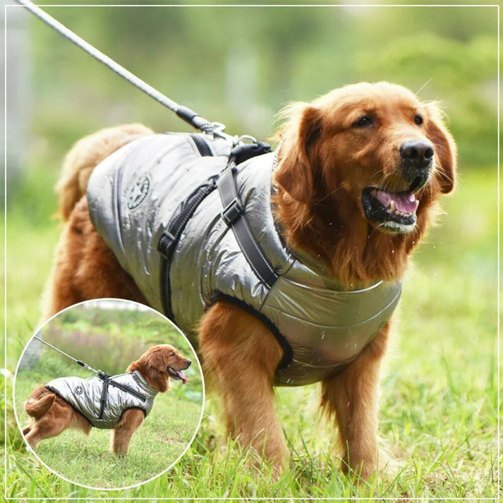 FurryKing™ Waterproof Winter Jacket with Built-in Harness