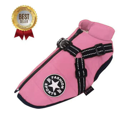 FurryKing™ Waterproof Winter Jacket with Built-in Harness