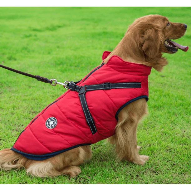 FurryKing™ Waterproof Winter Jacket with Built-in Harness