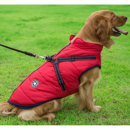 FurryKing™ Waterproof Winter Jacket with Built-in Harness